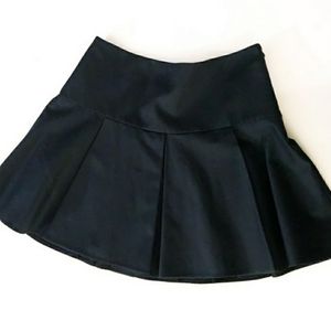 valentino high waisted black skater skirt